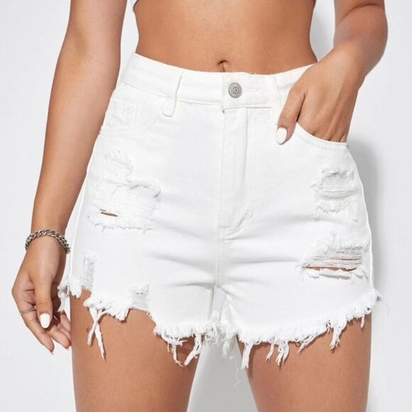 Shein black “Jean” shorts - Picture 7 of 9